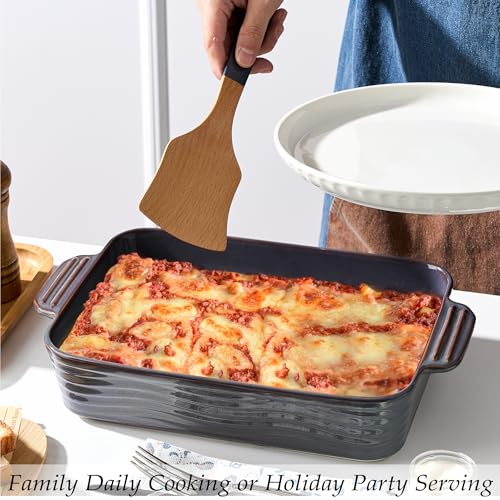 Kiln-Transformed Purple Ceramic Baking Dish Set of 3 for Oven & Serving