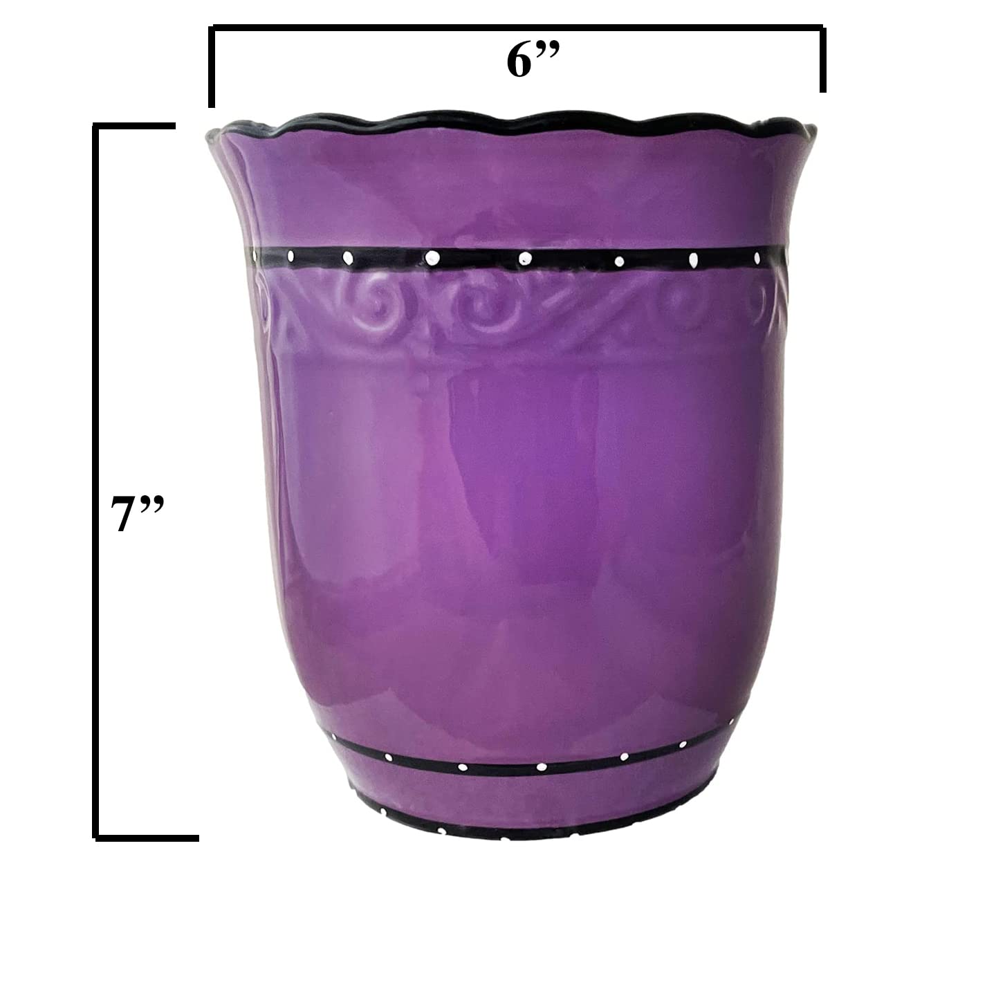 ACK PURPLE RUFFLE UTENSIL HOLDER 86039