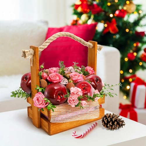 24 Pcs Realistic Artificial Red Apples - Faux Fruit Decor for Home & Parties