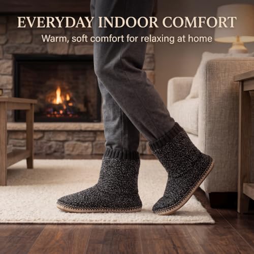 Cosyone1997 Men's Indoor Non-Slip Grey Boot Slippers Size 10-11