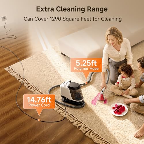 Uwant 18Kpa Portable Carpet & Upholstery Cleaner Machine for Pets and Cars