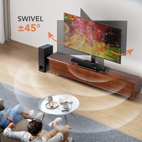 Universal Swivel Tabletop TV Stand for 19-43 Inch TVs | Height Adjustable