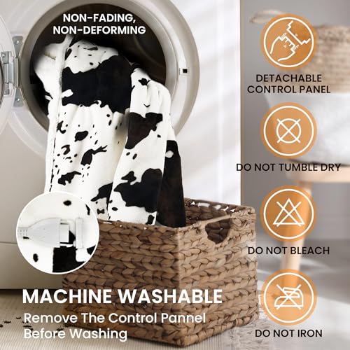 Heated Blanket Throw - Fast Heating Electric Blanket, 10 Settings