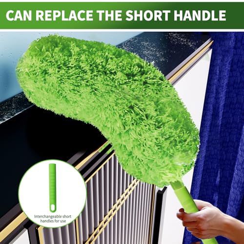 Cobweb Duster with 110-Inch Extension Pole & Washable Cleaning Heads