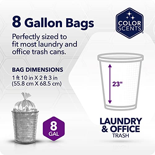 8 Gallon Medium Trash Bags - Vanilla Flower Scented Twist Tie (40 Count)