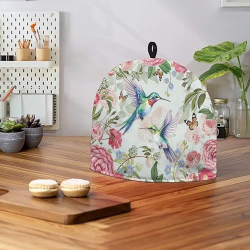 Insulated Tea Cozy for Teapot - Floral Hummingbird Kettle Warmer Cover