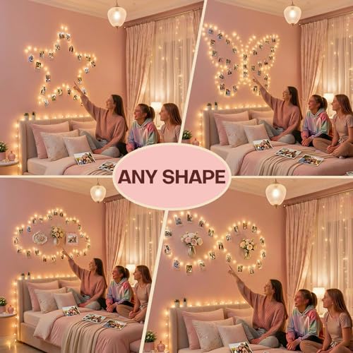 Photo Clip String Lights: 40ft 120 LED Fairy Lights with 50 Clips & Timer