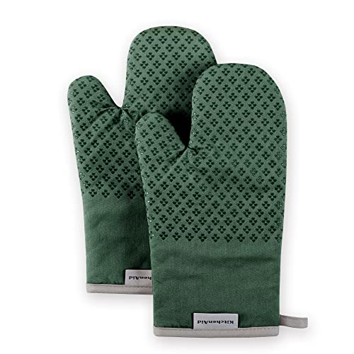 Asteroid Oven Mitt Set, 2-Piece Heat Resistant Cotton with Silicone Grips