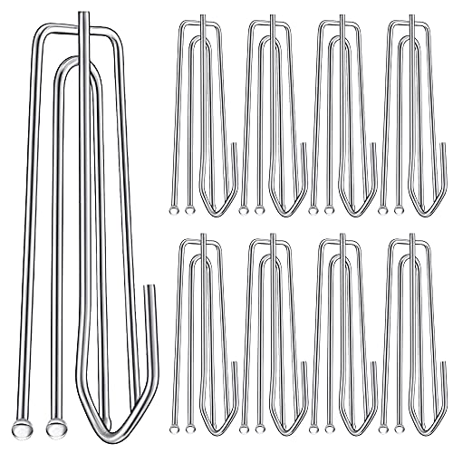 60-Piece 4-Prong Pinch Pleat Curtain Hooks for Drapery and Header Tapes