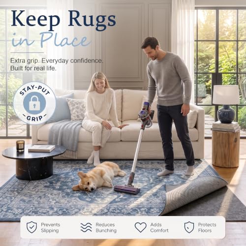 5x7 Non-Slip Rug Pad, Thick Felt Cushioned Liner for Hardwood Floors