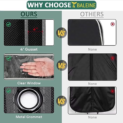 43-Inch Breathable Garment Bag with Shoe Compartment for Travel and Closet