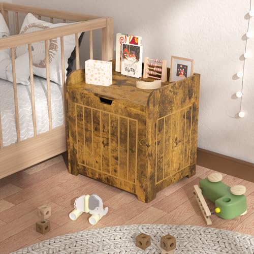Small Wooden Cube Storage Organizer Box for Entryway and Home