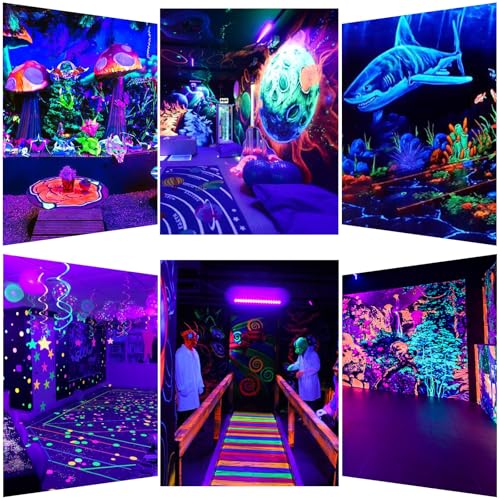 OPPSK 39 Inch 54W 18LED Blacklight Bar for Glow Party Supplies - 1 Pack