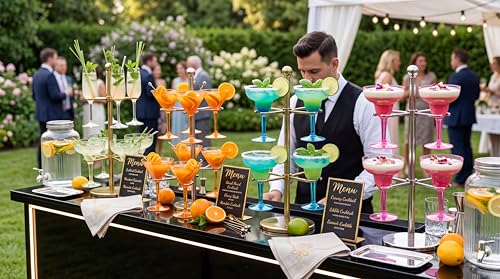 Supernal 36pcs Neon Plastic Margarita Glasses Bulk 12oz - Color Options