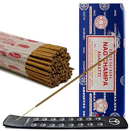 Natural Incense Stick Bundle with Holder - 250g Nag Champa Set