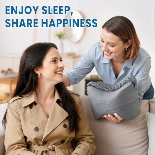 Ergonomic Memory Foam Knee Pillow for Side Sleepers - Grey