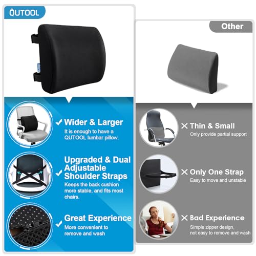 Lumbar Support Pillow for Office Chair - Back Pain Relief & Comfort