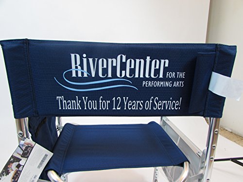 Personalized Folding Director Chair with Side Table and Storage Pocket