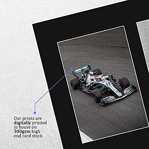 Formula 1 Racing Driver Autograph Print - 8.5x11 Inch Matted Display