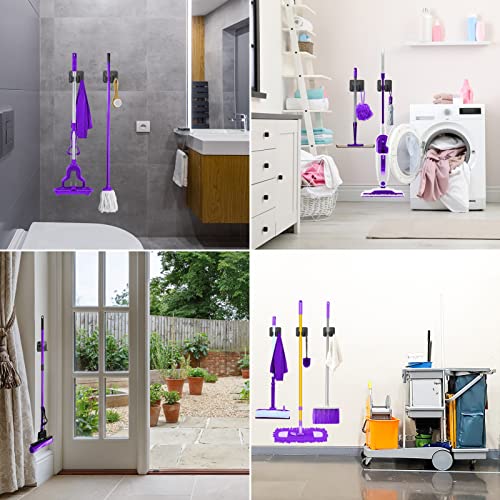 Stainless Steel Broom and Mop Holder Wall Mount Tool Organizer Rack