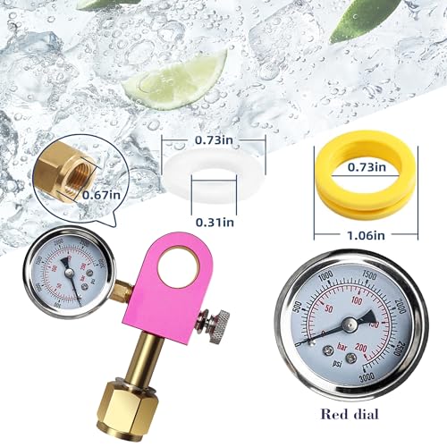 CO2 Refill Adapter with Pressure Gauge for 60L Quick Connect Cylinders