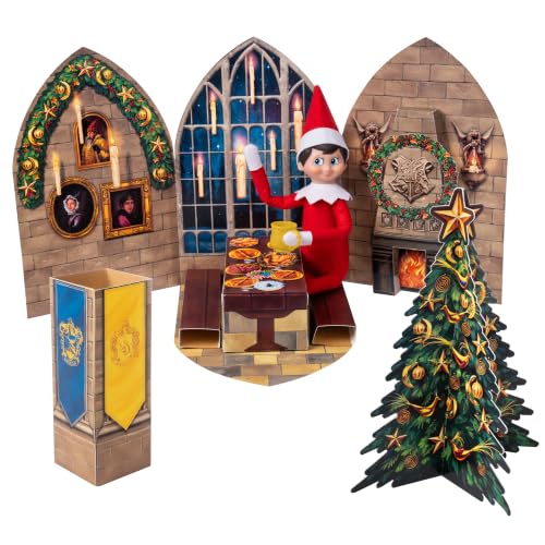 Hogwarts Great Hall Pop-Up Backdrop Set with Banners for Holiday Elf
