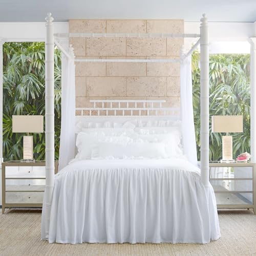 Wilton White Cotton Bedspread - Twin Size, Stylish and Soft