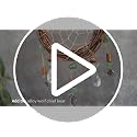 Natural Rattan Dream Catcher with Wolf and Bear Pendants, Boho Wall Decor