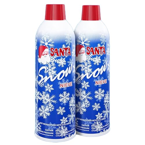 Fake Snow Spray 2-Pack (13oz) - Quick-Dry Tree Flocking & Window Spray