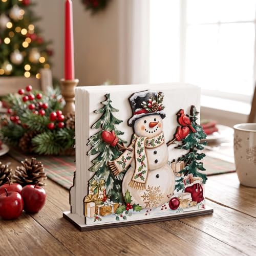 Christmas Snowman Napkin Holder - Classic Style for Holiday Tables