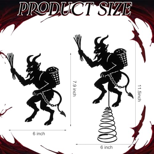 Soulchen 7.9 x 6 in Krampus Halloween Christmas Tree Topper Gothic Decor