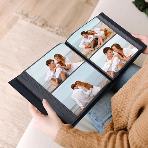 4x6 Photo Album with Linen Cover - 200 Pocket Slip-in Organizer