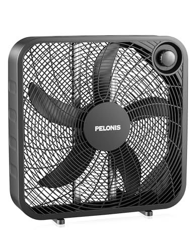20-Inch 3-Speed Box Fan with 2295 CFM Airflow and Portable Design