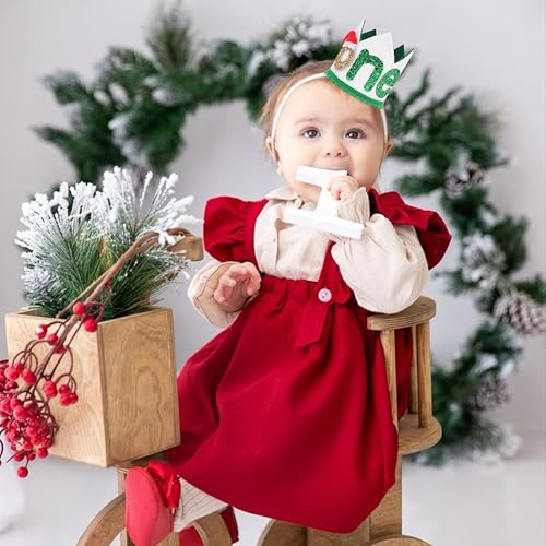 Baby First Christmas Crown - 1st Birthday Party Hat & Decoration