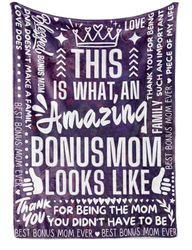 Amazing Bonus Mom Stepmom Gifts Soft Throw Blanket 60x80 Inches - Huglanket
