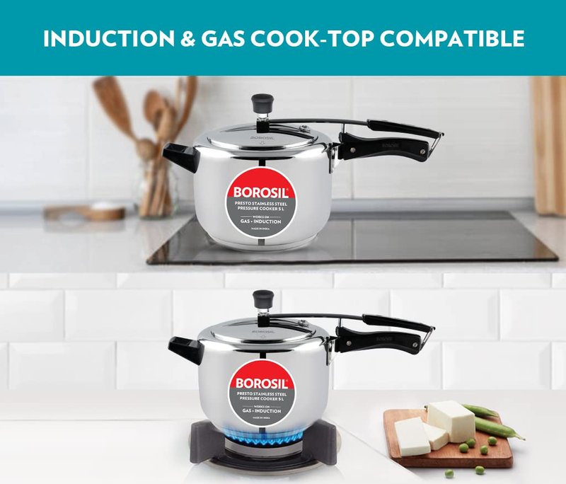 Borosil Presto Stainless Steel Pressure cooker