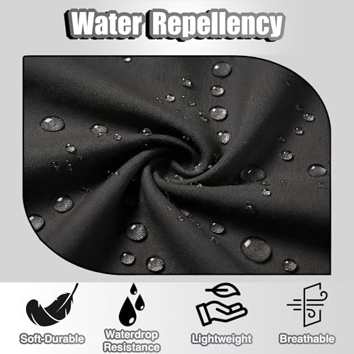TOSHE Waterdrop Resistant Cotton Waist Apron with 3 Pockets - Black
