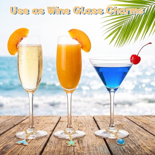 Beach Theme 8 Pcs Tumbler Charms with Chains for Cups – Landical