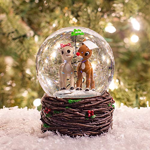 Roman Rudolph & Clarice Snow Globe with Forest Scene, 5.5 Inch