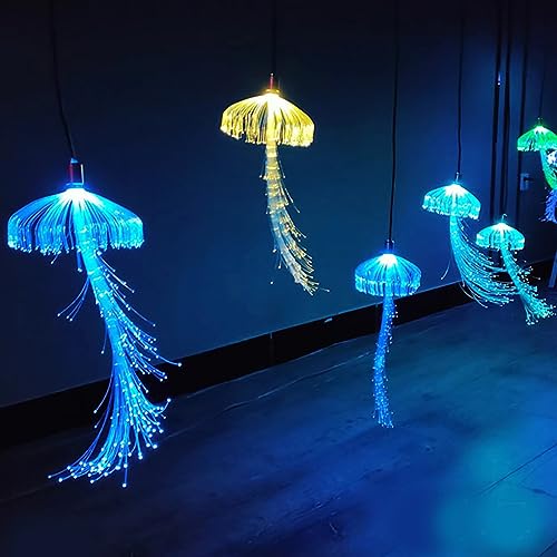 12V LED Fiber Optic Jellyfish Chandelier Outdoor Christmas Tree Decor Set of 10
