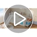 Twin Low Loft Bed with Slide, Storage Stairs, Desk, and Secret Fort