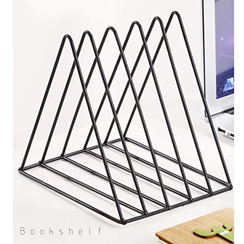 5-Slot Metal Triangle File Organizer - Nordic Style Desktop Storage Rack