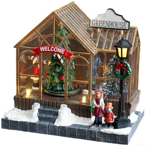 Lighted Christmas Village House - Battery Operated LED Tabletop Decor