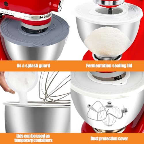 Silicone Bowl Cover for 4.5-5 Quart Tilt-Head Stand Mixers - Grey