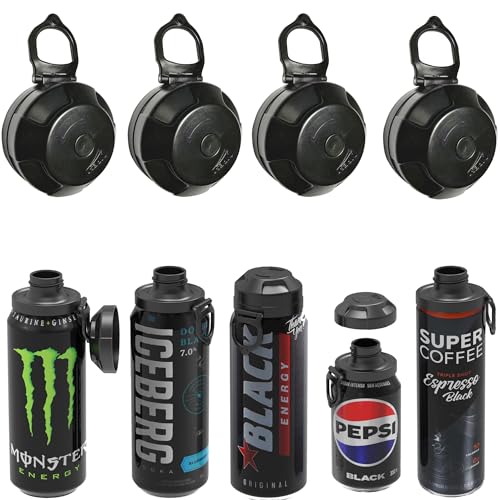 Magnetic Soda Can Lids - 4 Pack Reusable Airtight Covers for Standard Cans