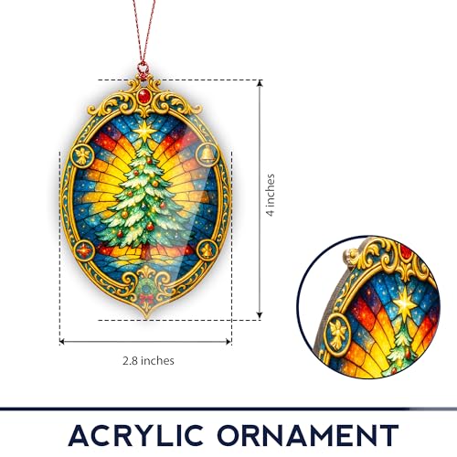 RUSATEN Christmas Ornament 2025 Northern Lights Starry Night Holiday Decor