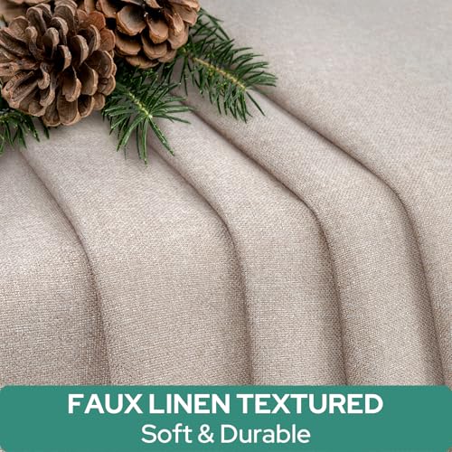 100% Blackout French Door Curtain (26x68 Inch) - Thermal Linen Panel