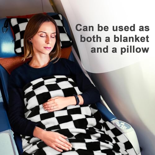 Jungle Star 2-in-1 Soft Travel Blanket and Pillow Set for Airplanes