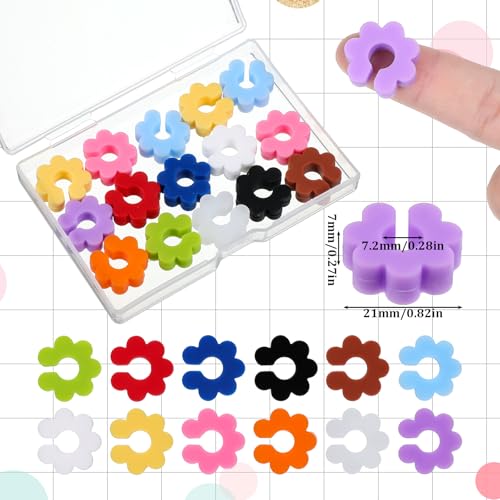 24 Pcs Silicone Wine Glass Charms Reusable Drink Markers for Glasses & Bottles