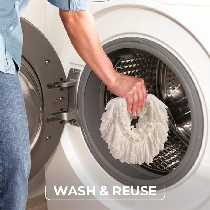 O-Cedar Easy Wring Spin Mop System - Includes 3 Extra Refills for Effortless Cleaning